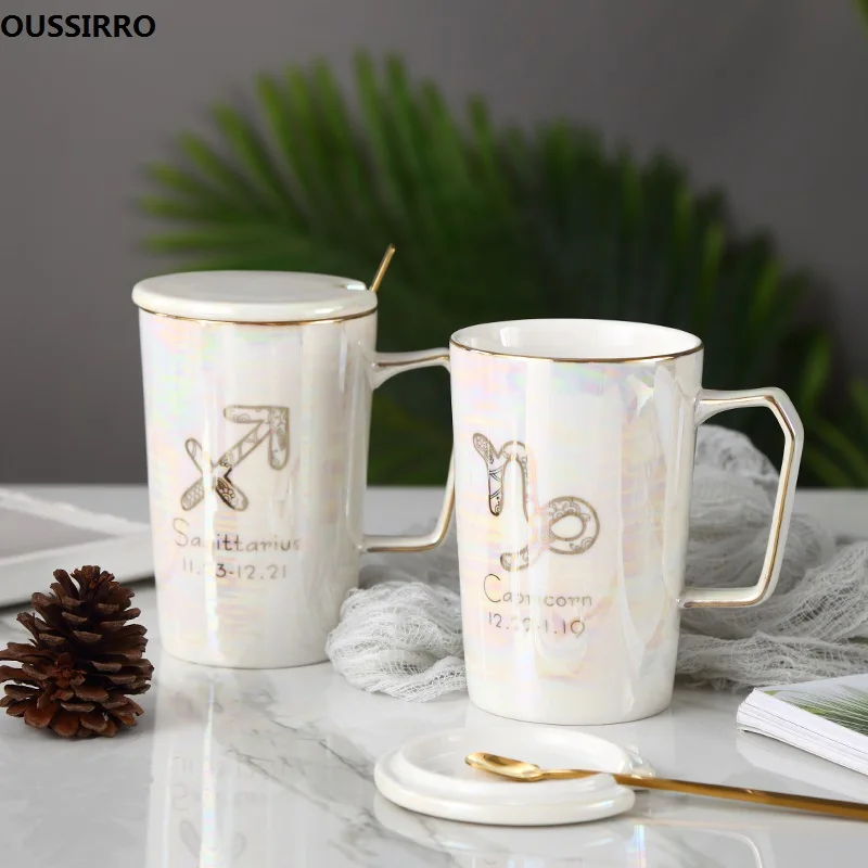 OUSSIRRO Europe High-end 12 Constellation Ceramic Gold Zodiac Mug with lid Coffee mugs creative personality cup 300ml Lead-free
OUSSIRRO Europe High-end 12 Constellation Ceramic Gold Zodiac Mug with lid Coffee mugs creative personality cup 300ml Lead-free