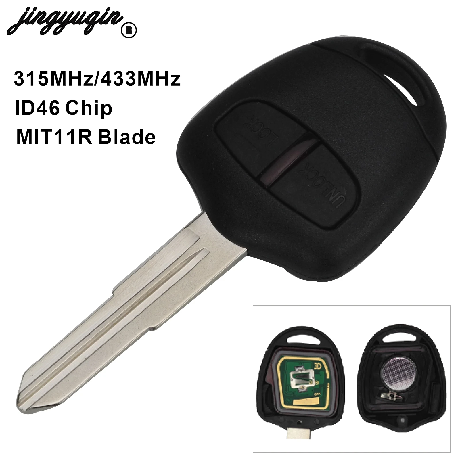 jingyuqin 315/433mhz ID46 Chip 2 Buttons Remote Fob Car Key Shell Cover Case for Mitsubishi Outlander ASX 2006-2015 MIT11R
jingyuqin 315/433mhz ID46 Chip 2 Buttons Remote Fob Car Key Shell Cover Case for Mitsubishi Outlander ASX 2006-2015 MIT11R
