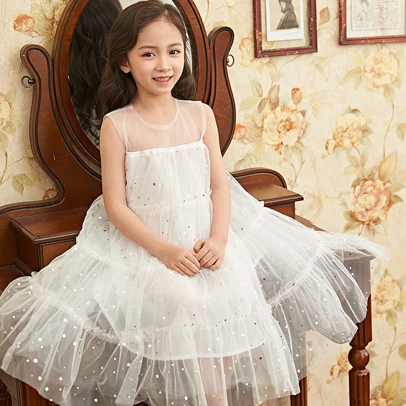 

Baby Girl Summer Dress 2019 Princess Teen Dress Sleeveless Sequined Ball Gown Toddler Dresses Kids Teens Clothes White Black 12