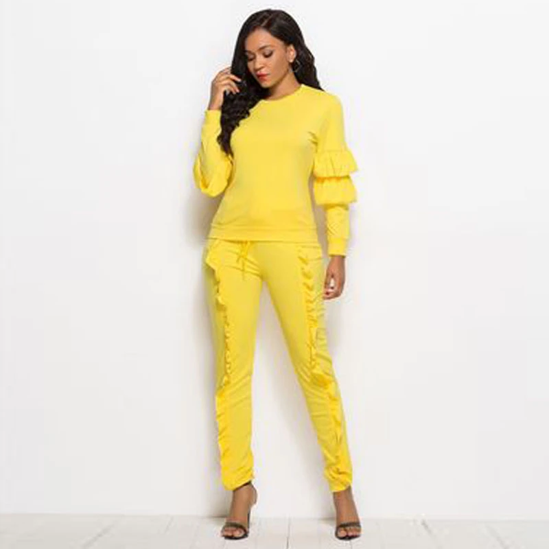 2018 New Arrival Elastic Cotton 2 Piece Set Women Autumn Thickened Keep Warm Suit Female Ruffle Celebrity Two Piece Set Outfits 
2018 New Arrival Elastic Cotton 2 Piece Set Women Autumn Thickened Keep Warm Suit Female Ruffle Celebrity Two Piece Set Outfits