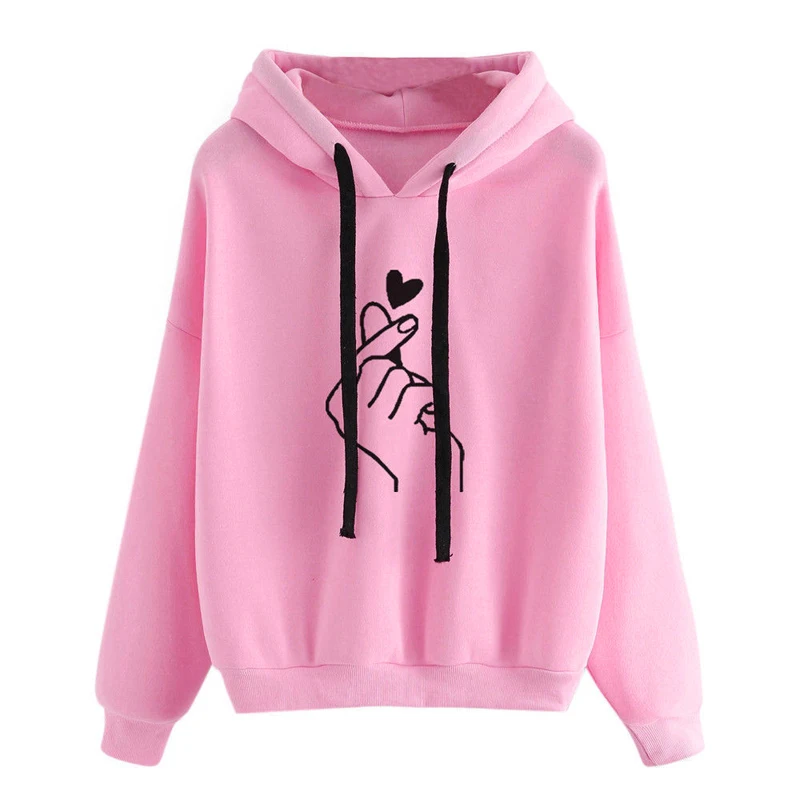 Autumn Women Hoodies Sweatshirt 2019 Long Sleeve Hoodie Pullover Sweatshirts Jumper Heart Print Pink Tops Streetwear moletom
Autumn Women Hoodies Sweatshirt 2019 Long Sleeve Hoodie Pullover Sweatshirts Jumper Heart Print Pink Tops Streetwear moletom