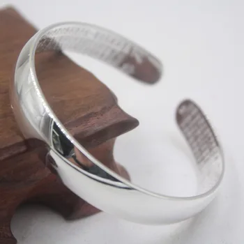 S999 Sterling Silver Bangle For Women Girl Smooth Sutra Word Open Bangle 55-60mm Bangles Female Ladies Jewelry Gift
S999 Sterling Silver Bangle For Women Girl Smooth Sutra Word Open Bangle 55-60mm Bangles Female Ladies Jewelry Gift