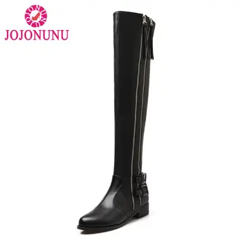 FITWEE Women Genuine Real Leather Knee Boots Winter Boots High Heel Round Toe Zipper Buckle Women Boots Shoes Size 34-39
FITWEE Women Genuine Real Leather Knee Boots Winter Boots High Heel Round Toe Zipper Buckle Women Boots Shoes Size 34-39