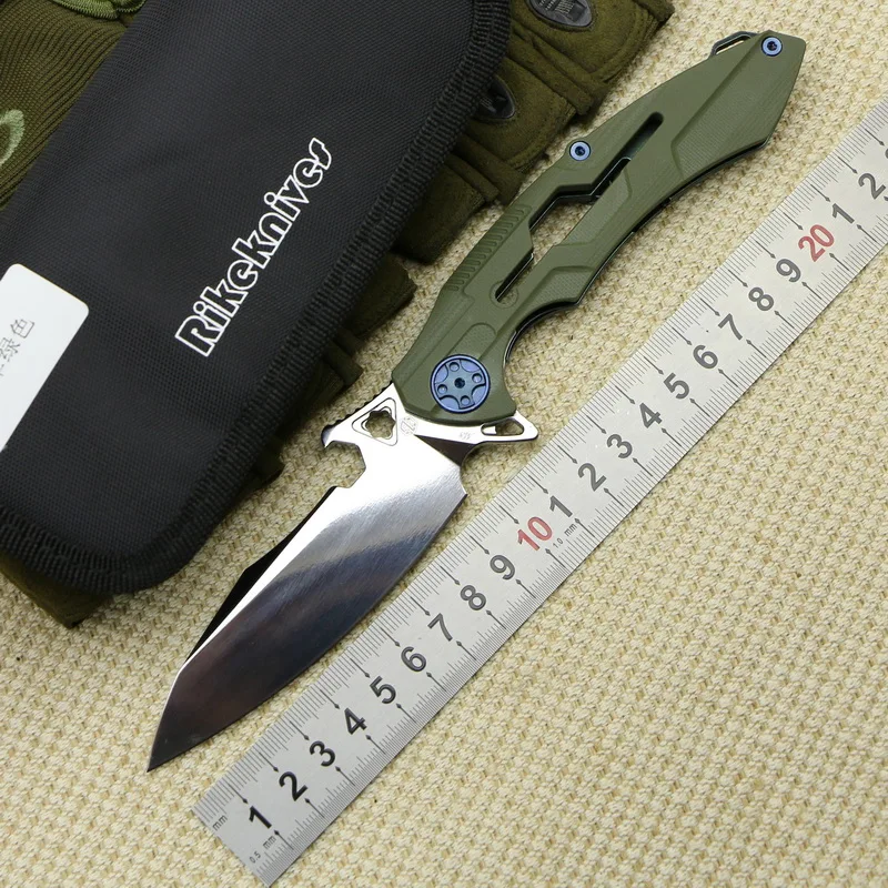 

Rikeknife RIKE M3 Flipper ball bearing tactical folding knife 154CM blade Titanium+G10 handle outdoor hunting pocket knives EDC