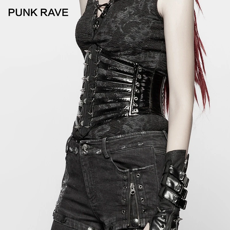 PUNK RAVE New Punk Style Novelty Leather Black Women Girdle Steampunk Gothic Sexy Tight Vest Fashion Accessories Metal Corns
PUNK RAVE New Punk Style Novelty Leather Black Women Girdle Steampunk Gothic Sexy Tight Vest Fashion Accessories Metal Corns