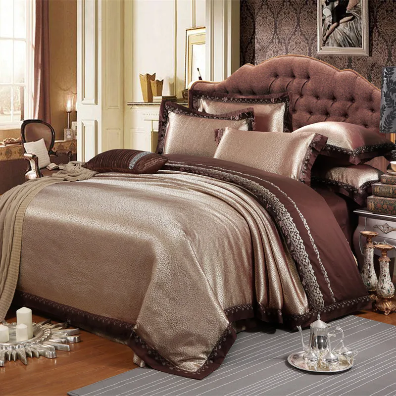 4/6Pcs Silk Cotton Jacquard Europe Luxury Bedding set Queen King Size Bed set Duvet cover set Bed Sheet Pillowcases bed linen
4/6Pcs Silk Cotton Jacquard Europe Luxury Bedding set Queen King Size Bed set Duvet cover set Bed Sheet Pillowcases bed linen