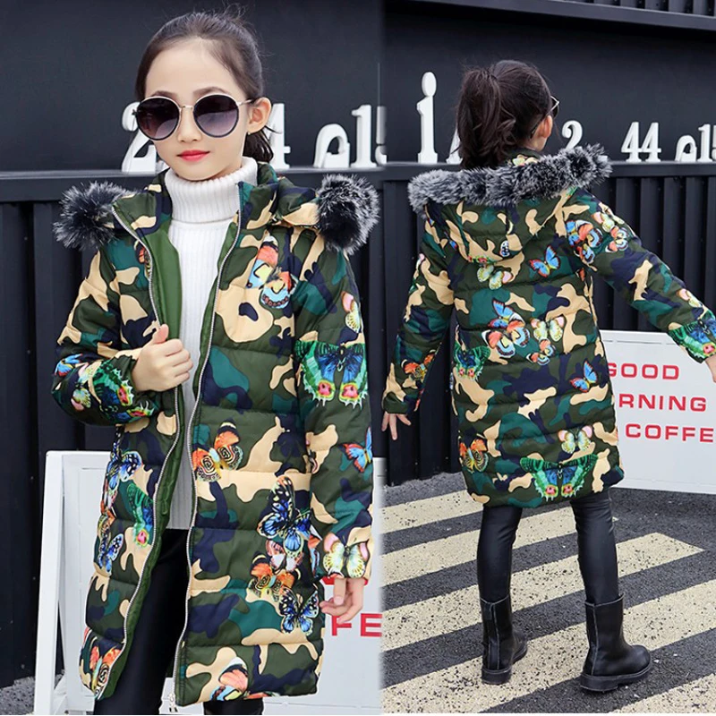 Girls Parkas Winter Jackets Coats School Girls Warm Clothes Fur Hooded Butterfly Print Cotton-padded New Kids Jackets 4 6 8 10
Girls Parkas Winter Jackets Coats School Girls Warm Clothes Fur Hooded Butterfly Print Cotton-padded New Kids Jackets 4 6 8 10
