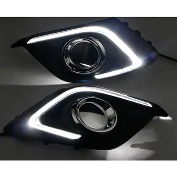 2pcs Daytime Running Light DRL White LED Driving Fog Lamp Bezel Garnish For 2014 Mazda 3 AXELA Car Styling
2pcs Daytime Running Light DRL White LED Driving Fog Lamp Bezel Garnish For 2014 Mazda 3 AXELA Car Styling