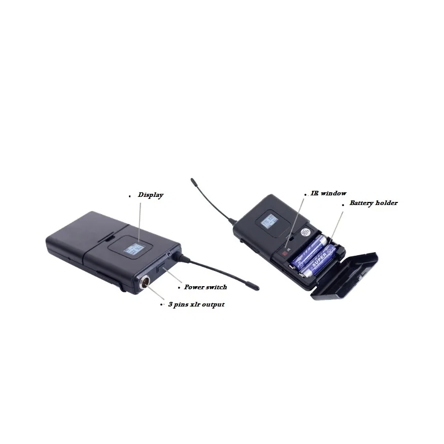 Bolymic Professional UHF Four Channels wireless headset microphone headworn system
Bolymic Professional UHF Four Channels wireless headset microphone headworn system
