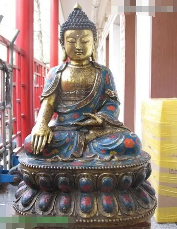 Free Shipping 21"Tibet Buddhism Fane Bronze gild Cloisonne Sakyamuni Ru Lai Buddha statue
Free Shipping 21"Tibet Buddhism Fane Bronze gild Cloisonne Sakyamuni Ru Lai Buddha statue