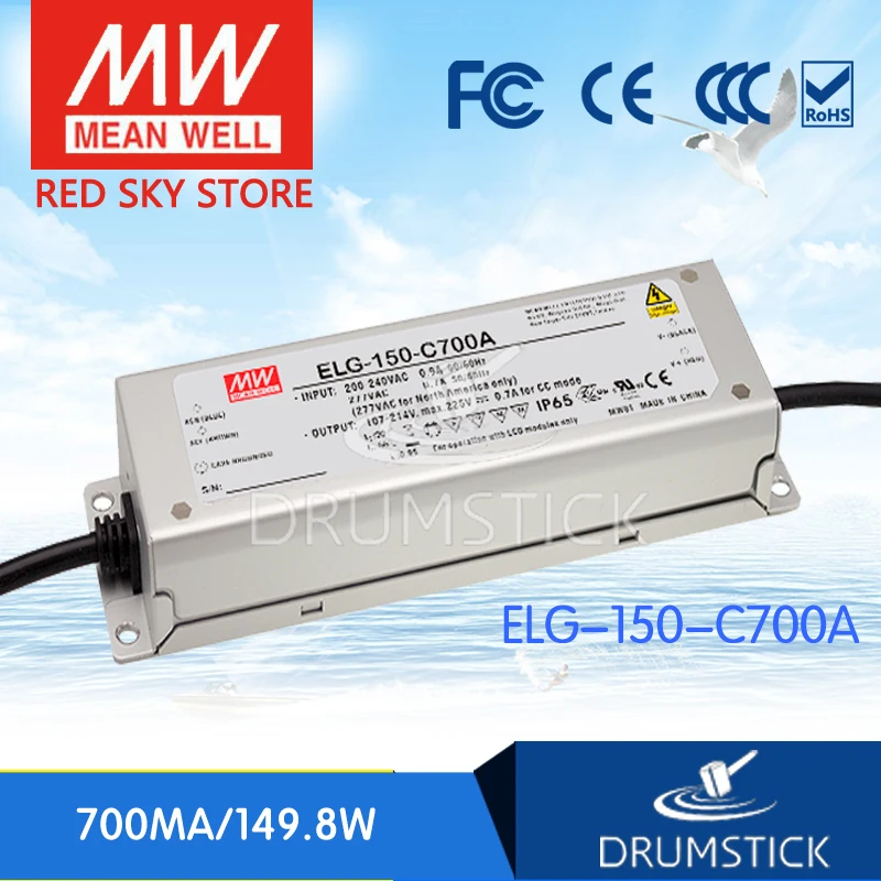 Special offers MEAN WELL ELG-150-C700A-3Y 225V 700mA meanwell ELG-150 149.8W Single Output LED Driver Power Supply A type
Special offers MEAN WELL ELG-150-C700A-3Y 225V 700mA meanwell ELG-150 149.8W Single Output LED Driver Power Supply A type