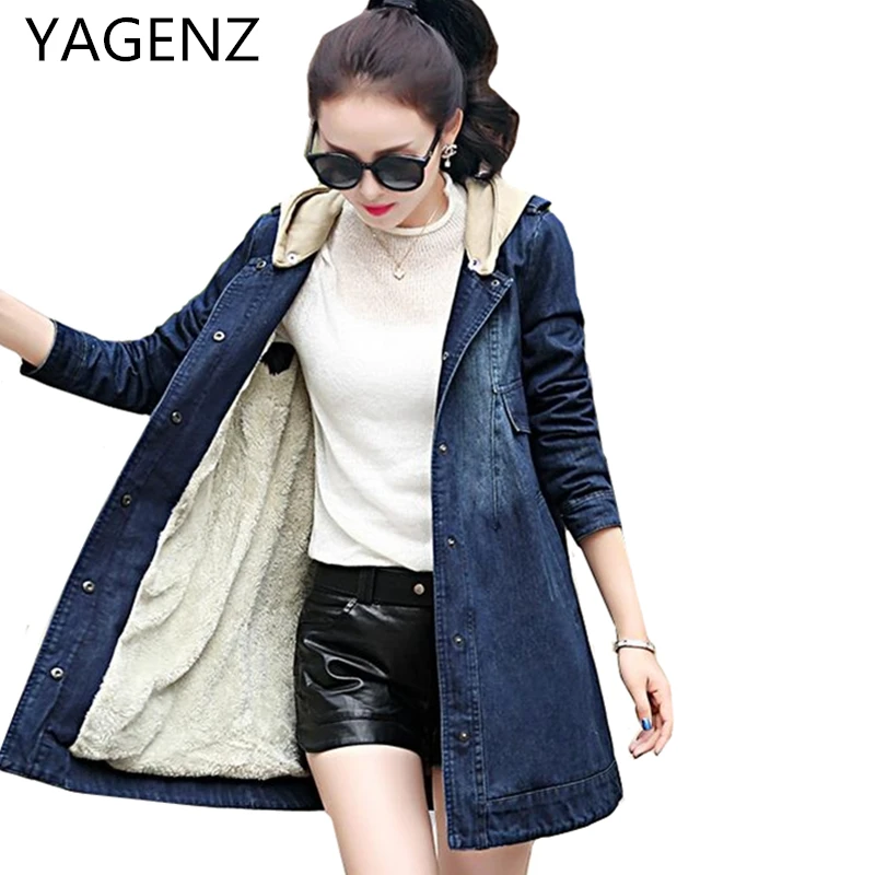 2019 Winter Women Warm Denim Jacket Plus Size 5XL Loose Vintage Hooded Jeans Female Outwear Autumn Denim Thick Coat Casual Tops
2019 Winter Women Warm Denim Jacket Plus Size 5XL Loose Vintage Hooded Jeans Female Outwear Autumn Denim Thick Coat Casual Tops