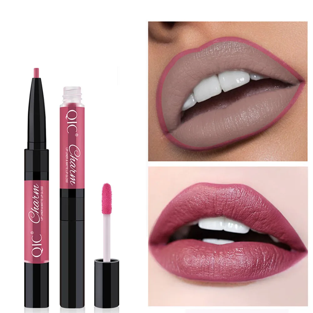 2 In 1 Lipgloss Wateproof Double Ended Long Lasting Liquid Lipsticks Matte Velvet Lip Makeup Cosmetics Nude Lip Liner Pencil
2 In 1 Lipgloss Wateproof Double Ended Long Lasting Liquid Lipsticks Matte Velvet Lip Makeup Cosmetics Nude Lip Liner Pencil