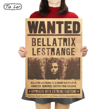 TIE LER Wanted Bellatrix Lestrange Vintage Retro Kraft Poster Decorative Paintings 42X30cm
TIE LER Wanted Bellatrix Lestrange Vintage Retro Kraft Poster Decorative Paintings 42X30cm