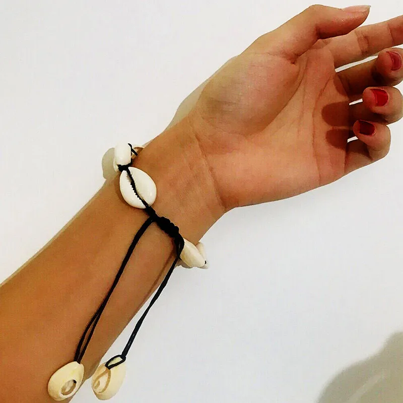 Adjustable Handmade Natural Seashell Hand Knit Bracelet Shell Bracelets Women men Accessories Black Red Beaded Strand Bracelet
Adjustable Handmade Natural Seashell Hand Knit Bracelet Shell Bracelets Women men Accessories Black Red Beaded Strand Bracelet