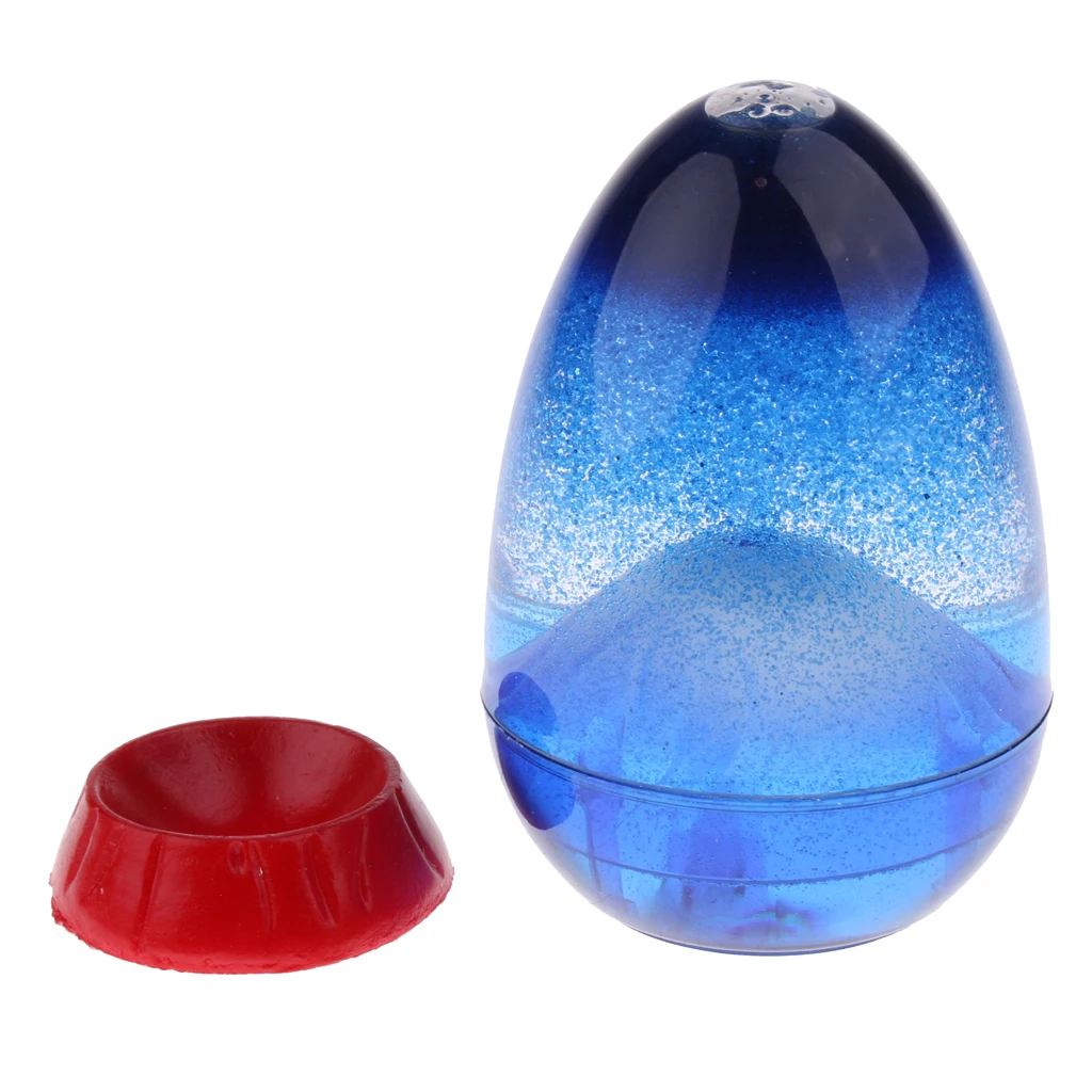MagiDeal 2-set Volcano Eruption Egg Liquid Sandglass Hourglass Gadget Timer - 5min Shelf Display Home Decor Clock