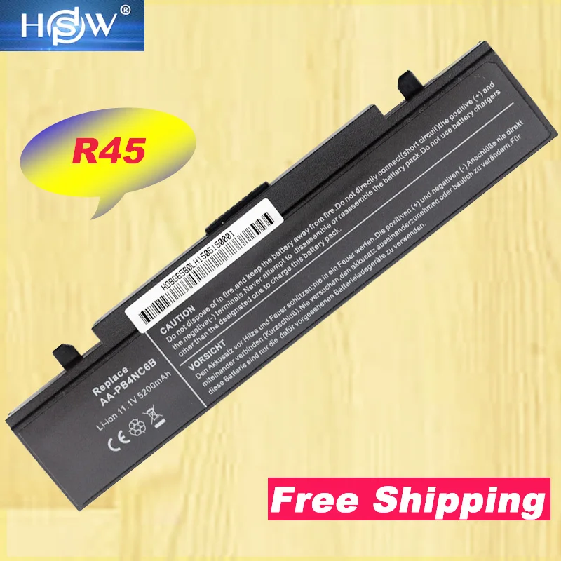 HSW Laptop Battery For Samsung NP-R560 AA-PB2NC6B AA-PB4NC6B R60 R39 R40 R408 R41 R410 R45 R509 R510 R560