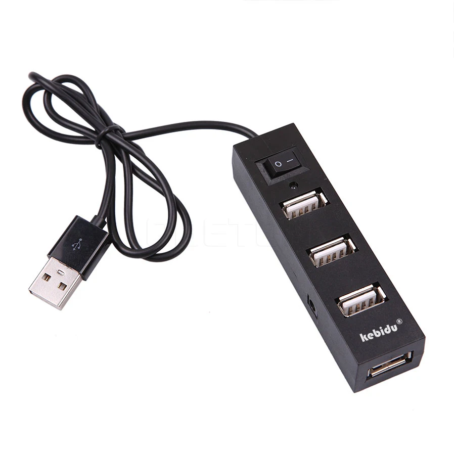 Мини хаб Kebidu 1 шт. тонкий USB 2 0 3 порта высокоскоростной разветвитель для ПК