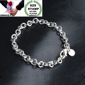 OMHXZJ Wholesale Personality Fashion OL Woman Girl Party Gift Silver Circle Chain Thick 925 Sterling Silver Stamp Bracelet BR109
OMHXZJ Wholesale Personality Fashion OL Woman Girl Party Gift Silver Circle Chain Thick 925 Sterling Silver Stamp Bracelet BR109