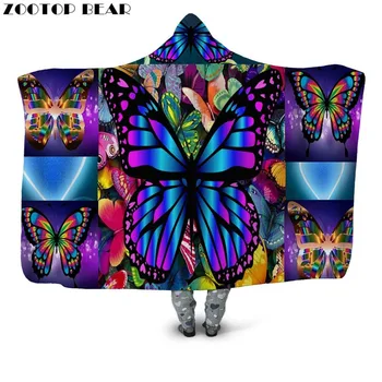 Butterfly Throw Hooded Blanket Animal 3D Printed Fashion Fleece Couple Wearable Bedding Washable Plush Casual Soft Office Adults
Butterfly Throw Hooded Blanket Animal 3D Printed Fashion Fleece Couple Wearable Bedding Washable Plush Casual Soft Office Adults