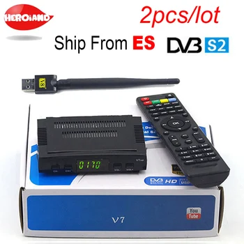 2 pcs 1 Year Europe clines server DVB-S2 V7 HD Receptor satellite Decoder+USB WIFI 1080p HD youtube Powervu satellite receiver
2 pcs 1 Year Europe clines server DVB-S2 V7 HD Receptor satellite Decoder+USB WIFI 1080p HD youtube Powervu satellite receiver