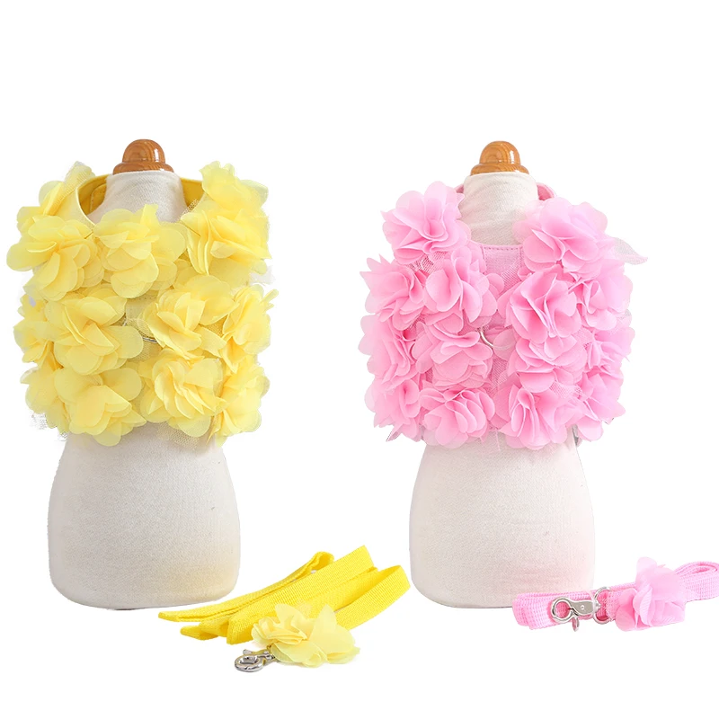 Dog Harness Lace Pet Clothes Vest Cat Leads Leash For Small Dogs And Cats Pink,Yellow
Dog Harness Lace Pet Clothes Vest Cat Leads Leash For Small Dogs And Cats Pink,Yellow