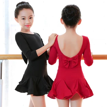 Backless Latin Dance Dress For Girls Long Sleeve Ballroom Dancing Practice Wear Kids Salsa Tango Dresses Rumba Outfit DC1204
Backless Latin Dance Dress For Girls Long Sleeve Ballroom Dancing Practice Wear Kids Salsa Tango Dresses Rumba Outfit DC1204