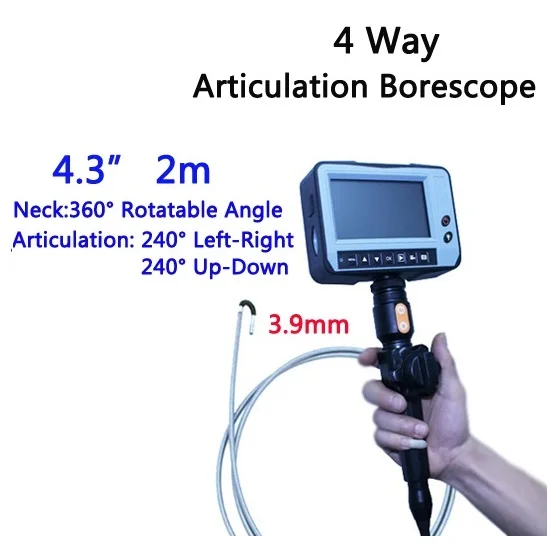 3.9mm 4 Way Direction 2M Rotational Inspection Camera Industry Endoscope Video Borescope 4.3inch LCD USB SD Card ,VD-4ED39
3.9mm 4 Way Direction 2M Rotational Inspection Camera Industry Endoscope Video Borescope 4.3inch LCD USB SD Card ,VD-4ED39