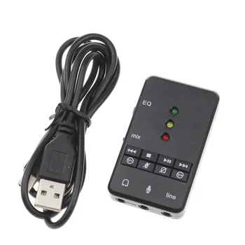 High Quality EQ Xear 3D USB Sound Card 7.1 Channel Audio Adapter LED Indicator For Windows Vista/XP/7/8/Mac OS/Android
High Quality EQ Xear 3D USB Sound Card 7.1 Channel Audio Adapter LED Indicator For Windows Vista/XP/7/8/Mac OS/Android