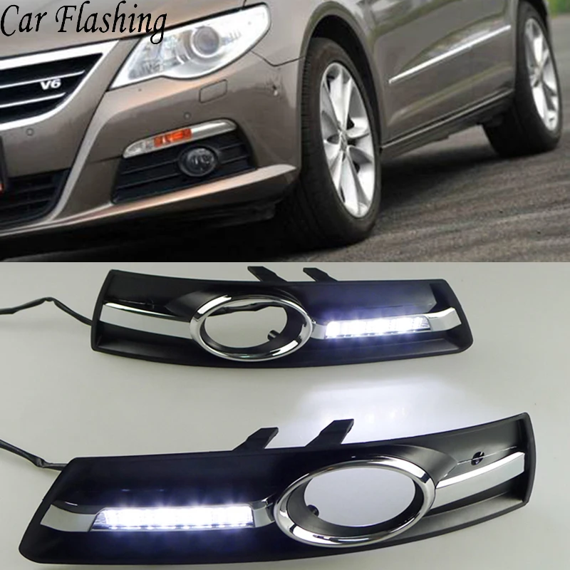 Car Flashing 1Pair for VW PASSAT CC 2009 2010 2011 2012 2013 12V LED CAR DRL Daytime running lights with fog lamp hole cover
Car Flashing 1Pair for VW PASSAT CC 2009 2010 2011 2012 2013 12V LED CAR DRL Daytime running lights with fog lamp hole cover