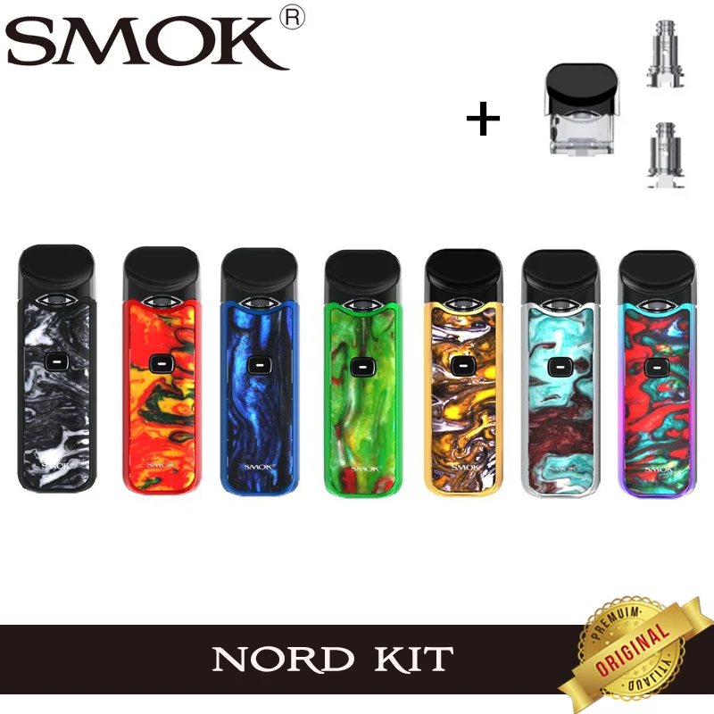 

Original Smok Nord Pod Starter Electronic Cigarette Kit with 1100mAh Battery 3ML Cartridge Atomizer with Nord Mesh coil Vape