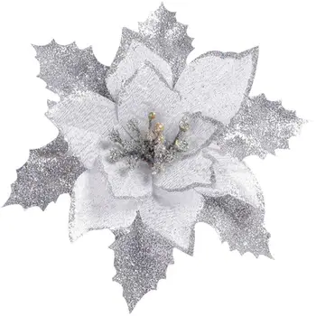 12Pieces Glitter Poinsettia Flowers Christmas Tree Poinsettia Ornaments for Christmas Valentine's Day New Year Floral Decoration
12Pieces Glitter Poinsettia Flowers Christmas Tree Poinsettia Ornaments for Christmas Valentine's Day New Year Floral Decoration
