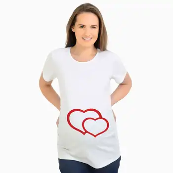 Funny design heart print womens pregnant t-shirt casual maternity tops tees pregnancy t shirts short sleeve soft loose clothes
Funny design heart print womens pregnant t-shirt casual maternity tops tees pregnancy t shirts short sleeve soft loose clothes