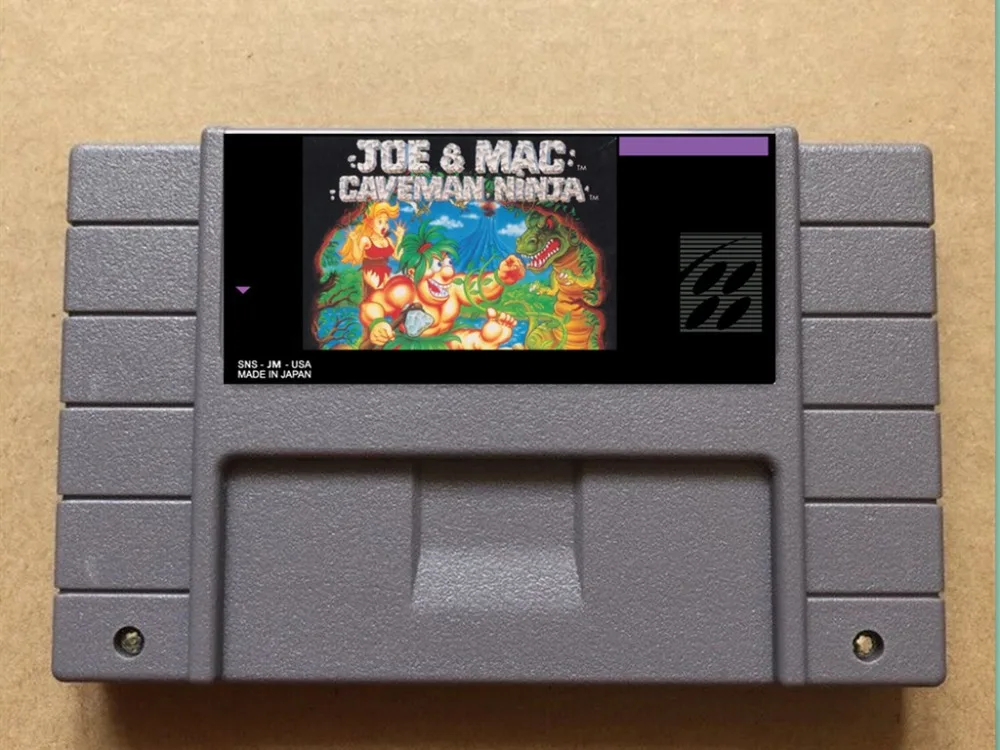 Joe And Mac Caveman Ninja USA-NTSC version 16 bit 46 pins video games !