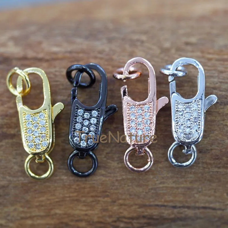 Micro Pave Cubic Zircon Lobster Claw Clasp Metal Electroplated Copper Lobster Clasp Jewelry Findings In 32.5*13.1 mm FC5969
Micro Pave Cubic Zircon Lobster Claw Clasp Metal Electroplated Copper Lobster Clasp Jewelry Findings In 32.5*13.1 mm FC5969