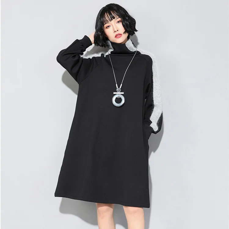 The new women's dress render outside wear rabbit hair half a turtle neck long sleeve dresses girl
The new women's dress render outside wear rabbit hair half a turtle neck long sleeve dresses girl