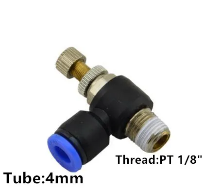 New 10pcs a lot SC pneumatic cylinder throttle valve thread PT 1/8 inch 4mm air hose fitting SC4-01 solenoid connector | Обустройство
