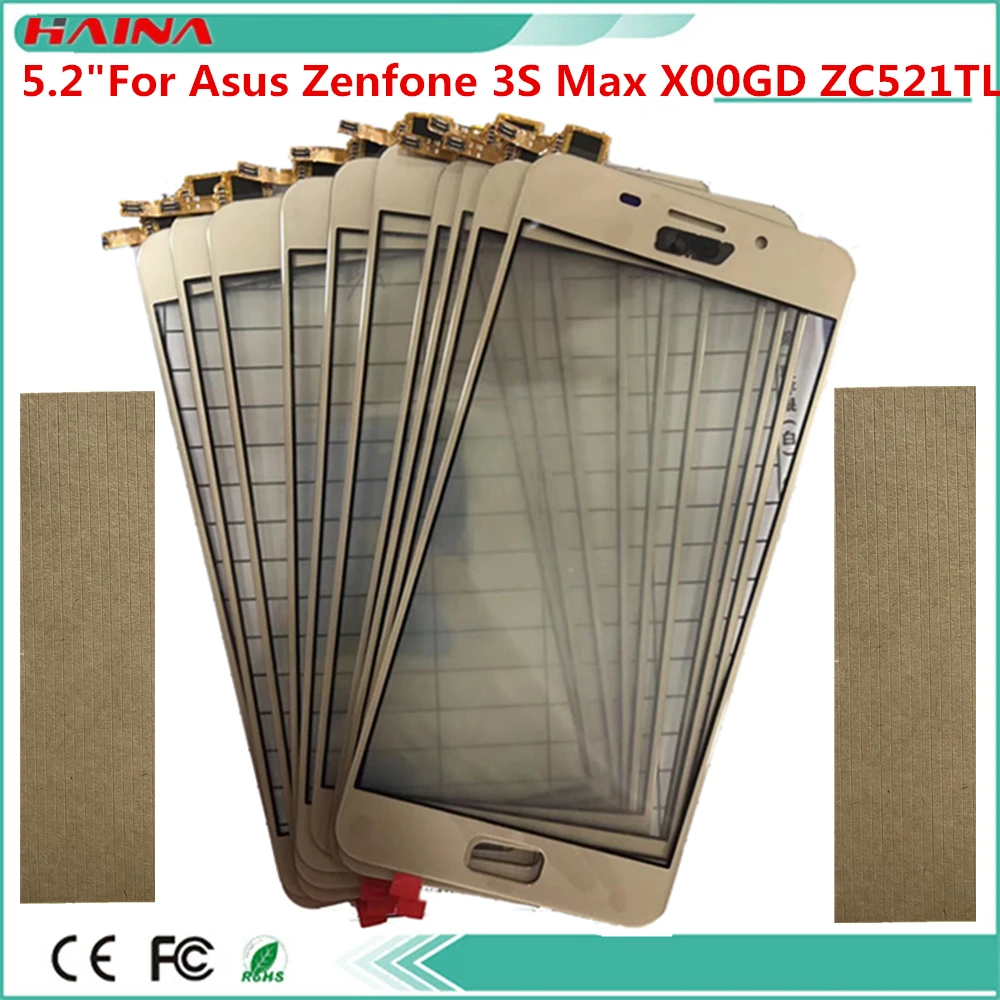 3M Sticker Touch screen Digitizer Sensor Touchscreen For Asus Zenfone 3S Max X00GD ZC521 touch panel Front Glass Lens with 5.2 ;
3M Sticker Touch screen Digitizer Sensor Touchscreen For Asus Zenfone 3S Max X00GD ZC521 touch panel Front Glass Lens with 5.2 ;