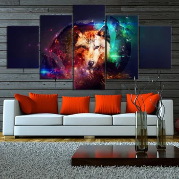 5 Piece Fantasy Art Wall Picture Wolf Stars Wall Sticker Home Decor Wall Art Canvas Painting Home Decoration Animal Poster Gifts
5 Piece Fantasy Art Wall Picture Wolf Stars Wall Sticker Home Decor Wall Art Canvas Painting Home Decoration Animal Poster Gifts