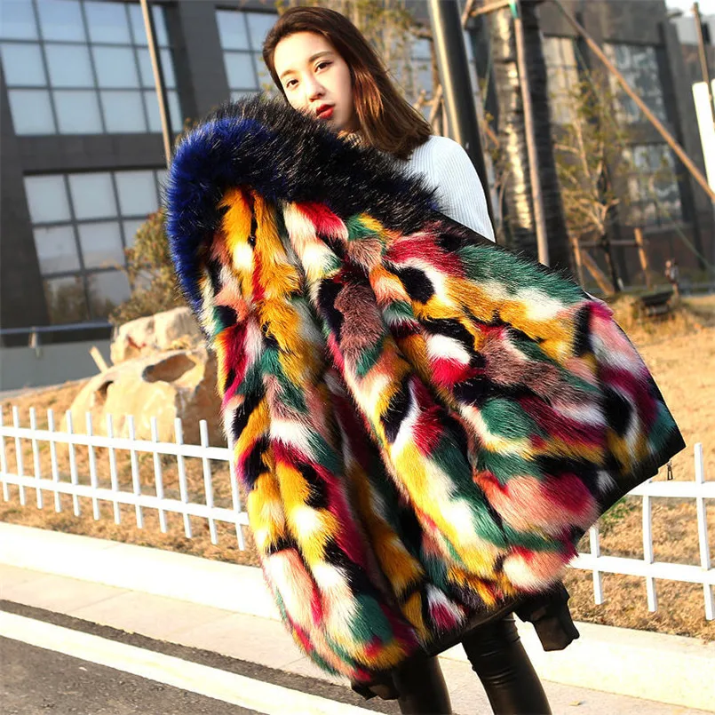 Vadim 2018 New Fashion Colored Female Fox Fur Coat Mid-Long Parker Coat With Hood Pocket Thick Warm Winter Coat Manteau Femme
Vadim 2018 New Fashion Colored Female Fox Fur Coat Mid-Long Parker Coat With Hood Pocket Thick Warm Winter Coat Manteau Femme