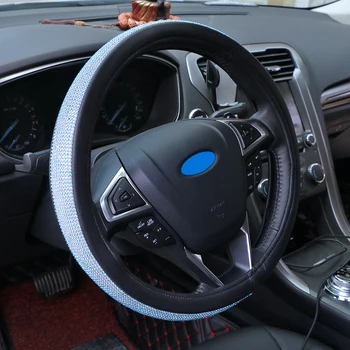 38cm Car Steering Wheel Cover Interior Accessories Leather and Crystal Auto Steering-Wheel Covers 4 Colors Universal Car Styling
38cm Car Steering Wheel Cover Interior Accessories Leather and Crystal Auto Steering-Wheel Covers 4 Colors Universal Car Styling