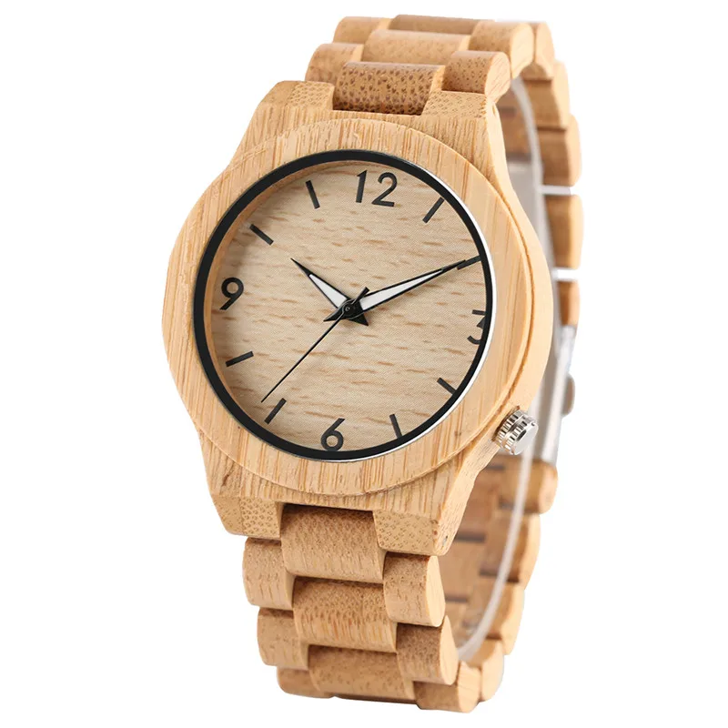 Minimalism Fashion Men Quartz Wristwatch Full Bamboo Hand-made Luminous Pointer Number Design Dial Bracelet Clasp Simple Watch
Minimalism Fashion Men Quartz Wristwatch Full Bamboo Hand-made Luminous Pointer Number Design Dial Bracelet Clasp Simple Watch