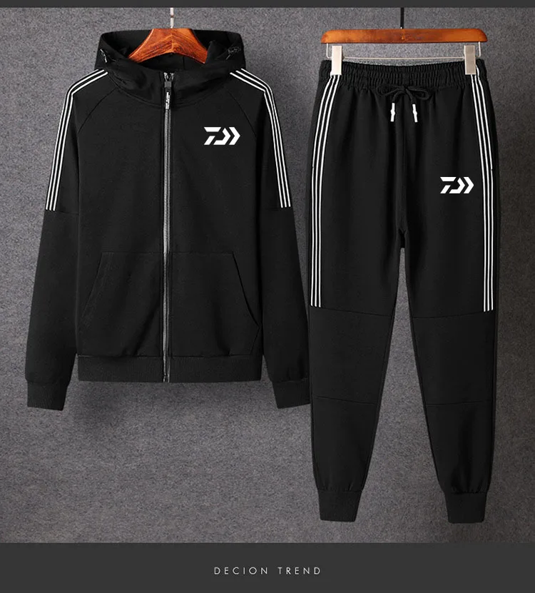 2019 DAIWA Fishing Clothing Sets Outdoor Sport Spring Cotton Men Plus Size Hooded Fishing Shirts And Pants Striped Sportwear
2019 DAIWA Fishing Clothing Sets Outdoor Sport Spring Cotton Men Plus Size Hooded Fishing Shirts And Pants Striped Sportwear