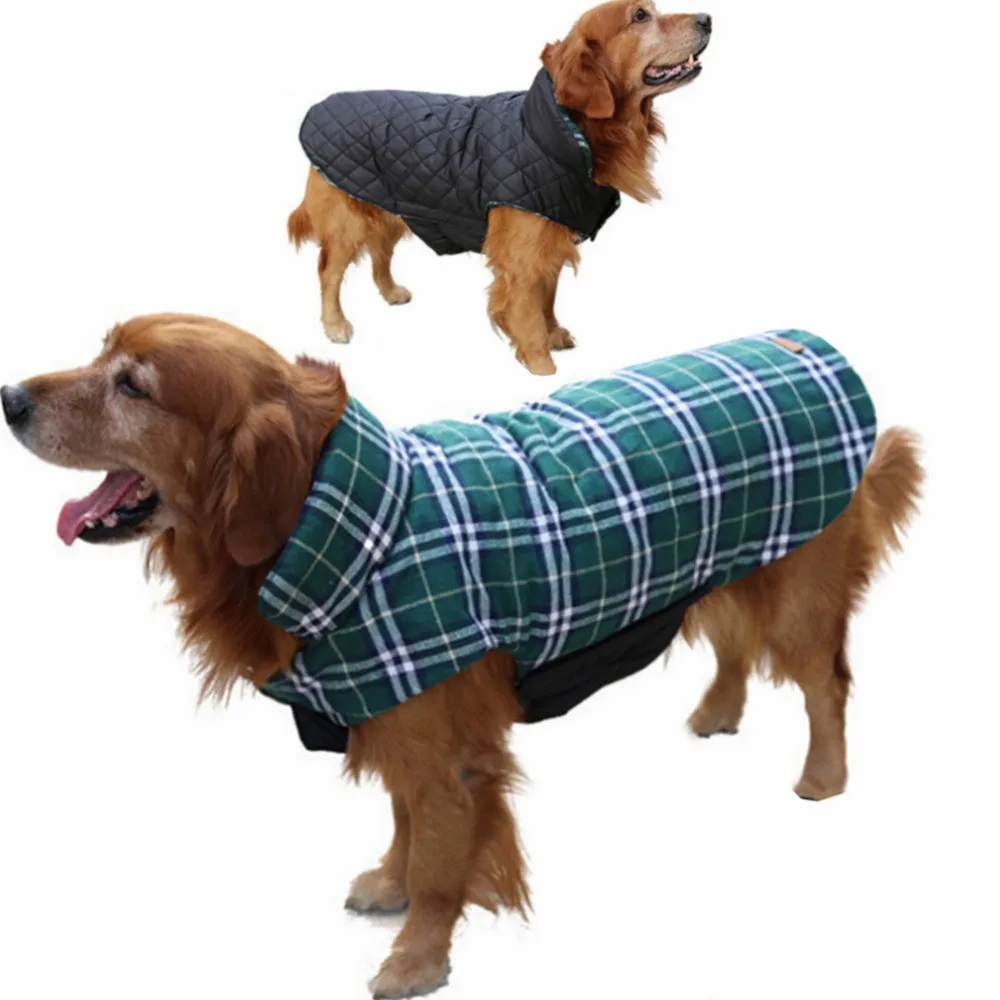 Autumn Winter Golden Retriever Big Dog Clothes Plaid Warm Windproof Coat Jacket Small Medium Corgi French Bulldogs Dog Apparel
Autumn Winter Golden Retriever Big Dog Clothes Plaid Warm Windproof Coat Jacket Small Medium Corgi French Bulldogs Dog Apparel