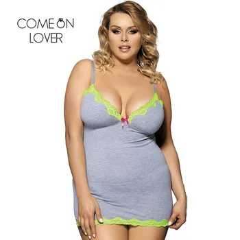 Comeonlover Sleep Dress Women V Neck Gray Nightgowns Women Lace Decorated Lady Sexy Dress Under Wear Mini Nighties Sexy RL80004P
Comeonlover Sleep Dress Women V Neck Gray Nightgowns Women Lace Decorated Lady Sexy Dress Under Wear Mini Nighties Sexy RL80004P