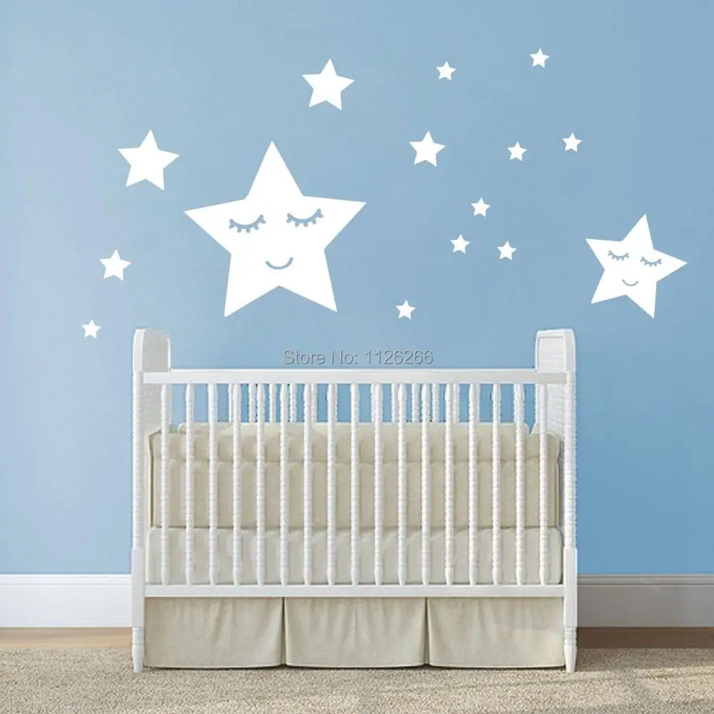 Smile Stars Cute Pattern Diy Wall Decals Art Sticker Removable Mural for Kidsroom Nursery Playroom Decoration
Smile Stars Cute Pattern Diy Wall Decals Art Sticker Removable Mural for Kidsroom Nursery Playroom Decoration