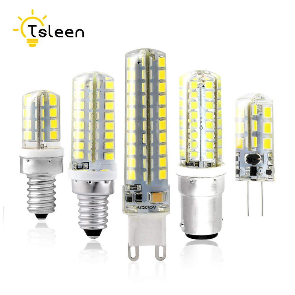TSLEEN SMD2835 LED Silicone Corn bulb White Warm White light AC DC 12V 220V G4 G9 E12 E14 Replace 20-50W Halogen lamp Chandelier
TSLEEN SMD2835 LED Silicone Corn bulb White Warm White light AC DC 12V 220V G4 G9 E12 E14 Replace 20-50W Halogen lamp Chandelier