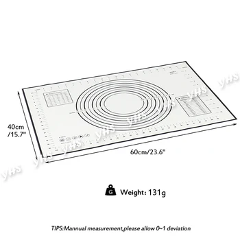 Silicone Pastry Mat STONEKAE-Thicker Non-slip Board with Measurements for Rolling Dough, Fondant, Pie, Cookie.
Silicone Pastry Mat STONEKAE-Thicker Non-slip Board with Measurements for Rolling Dough, Fondant, Pie, Cookie.