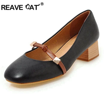 REAVE CAT 2019 New Spring summer Shoes woman Pumps Ladies single shoes Round toe Square heel Butterfly knot Black Beige A1670
REAVE CAT 2019 New Spring summer Shoes woman Pumps Ladies single shoes Round toe Square heel Butterfly knot Black Beige A1670