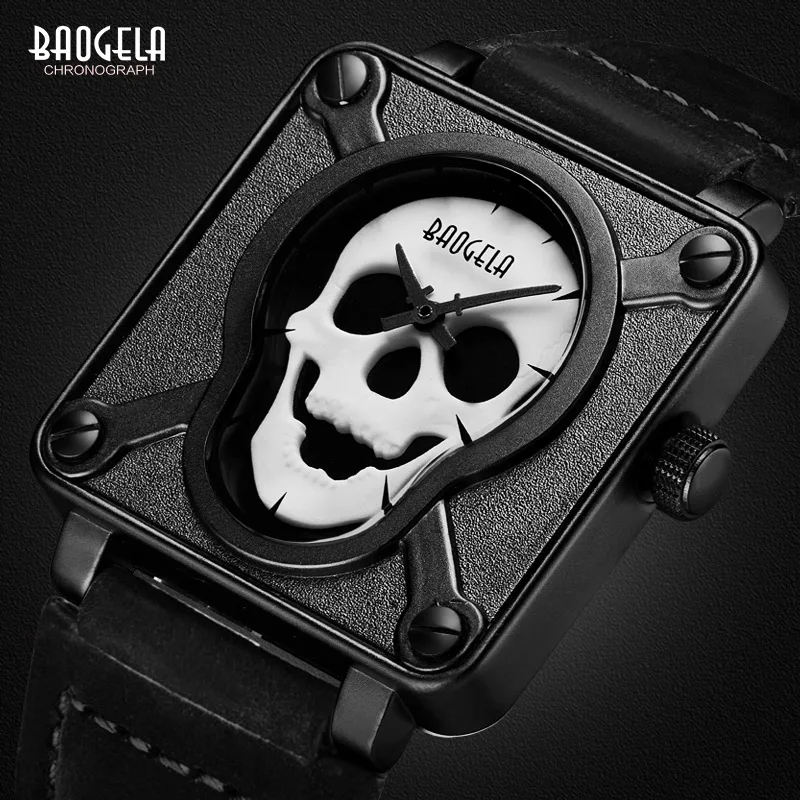 Baogela New Male Unique Design Skull Watches Men Luxury Brand Sports Luminous Quartz Watch with Box relogio masculino B1701
Baogela New Male Unique Design Skull Watches Men Luxury Brand Sports Luminous Quartz Watch with Box relogio masculino B1701